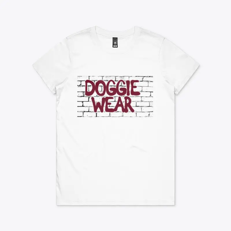 DOGGIE WEAR: Brand Sprayed on Brick Wall