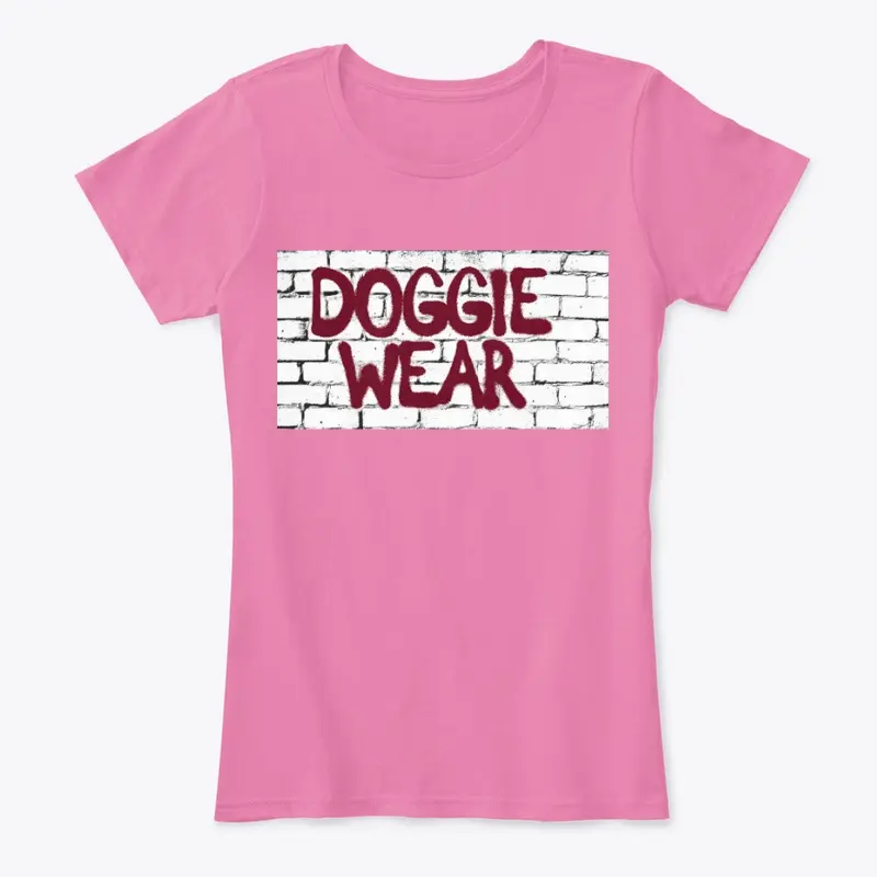 DOGGIE WEAR: Brand Sprayed on Brick Wall