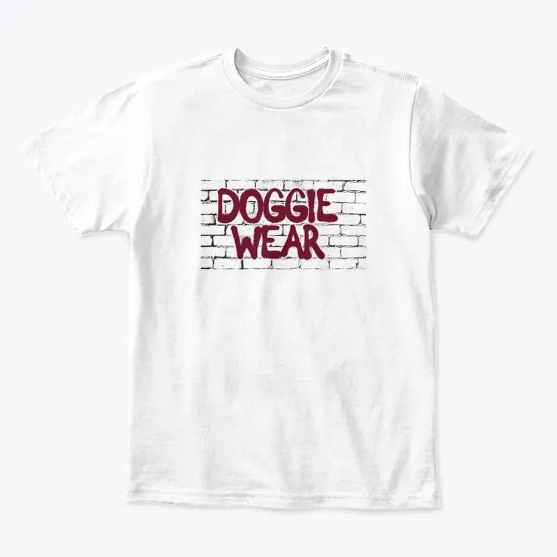 DOGGIE WEAR: Brand Sprayed on Brick Wall