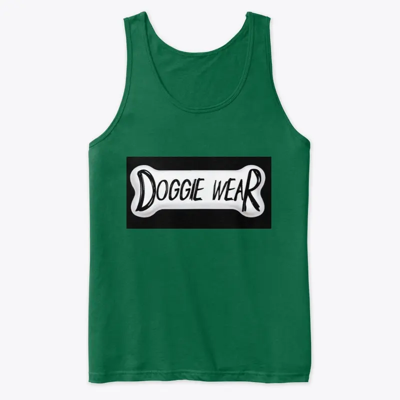 DOGGIE WEAR: Logo in BONE Tanks