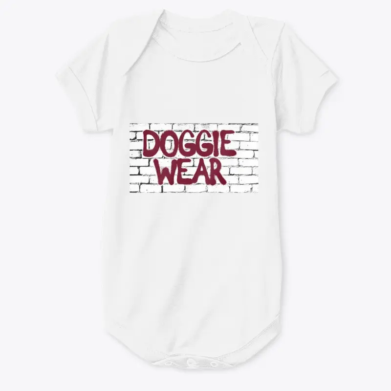 DOGGIE WEAR: Brand Sprayed on Brick Wall