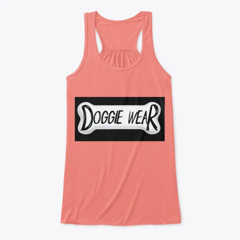 DOGGIE WEAR: Logo in BONE Tanks