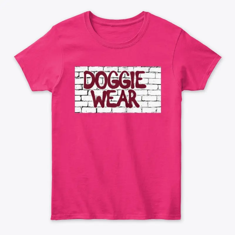 DOGGIE WEAR: Brand Sprayed on Brick Wall